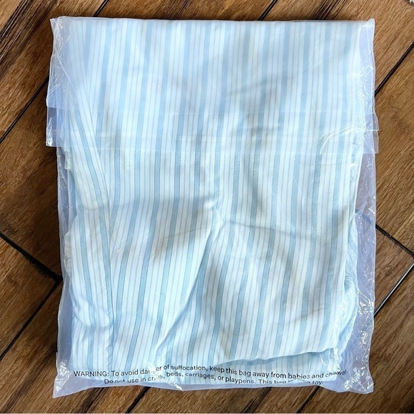 LOVE & LEMONS 90s Puff Short Sleeve Stripe Plunge Square Neck Babydoll Dress XS - Picture 5 of 5